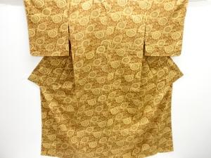 菊唐草模様単衣小紋着物